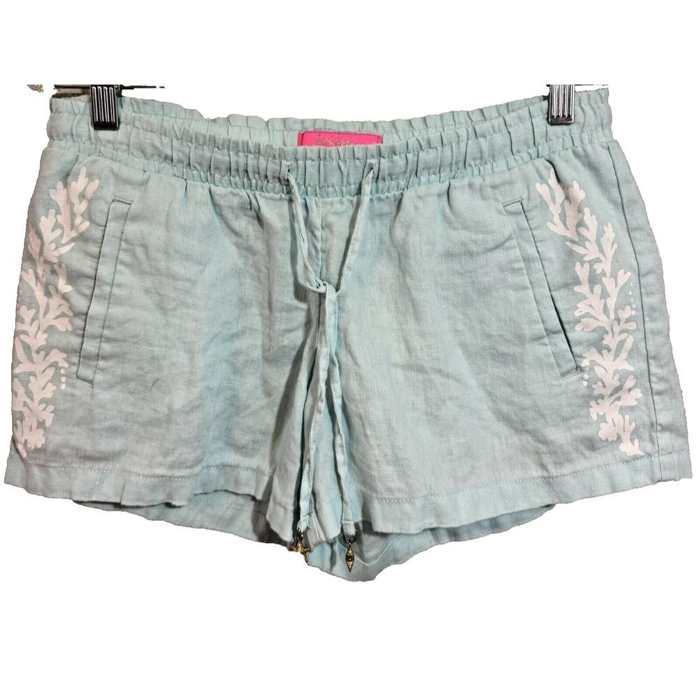 Lilly Pulitzer Women's‎ Size S Baybreeze Short Drawstring Whisper Blue 002307